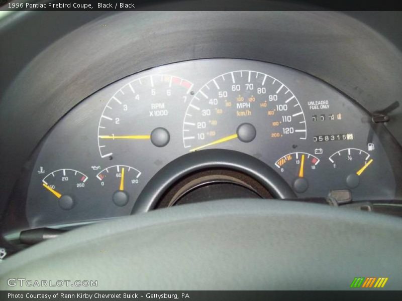 Black / Black 1996 Pontiac Firebird Coupe