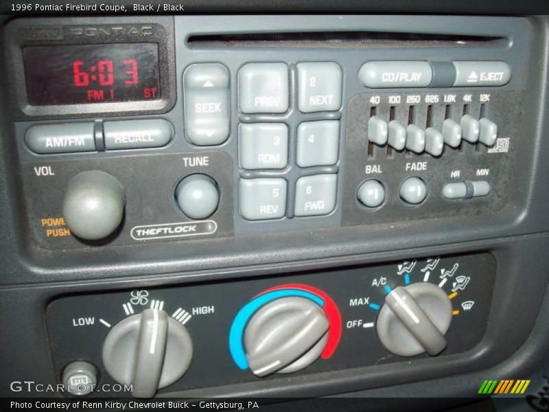 Black / Black 1996 Pontiac Firebird Coupe