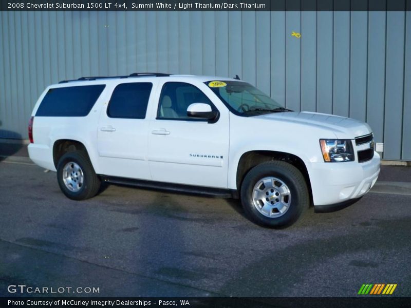 Summit White / Light Titanium/Dark Titanium 2008 Chevrolet Suburban 1500 LT 4x4