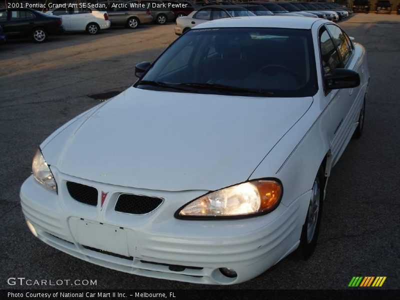 Arctic White / Dark Pewter 2001 Pontiac Grand Am SE Sedan