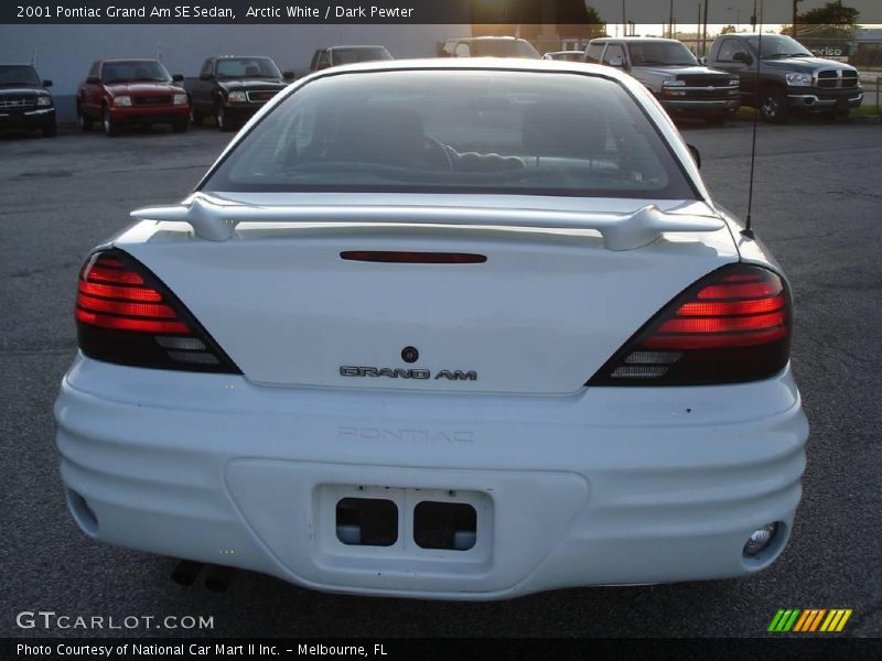 Arctic White / Dark Pewter 2001 Pontiac Grand Am SE Sedan