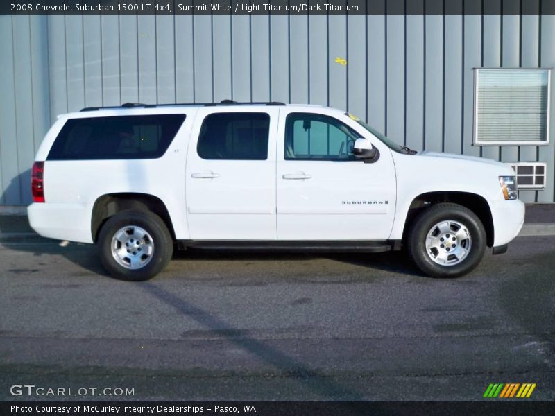 Summit White / Light Titanium/Dark Titanium 2008 Chevrolet Suburban 1500 LT 4x4