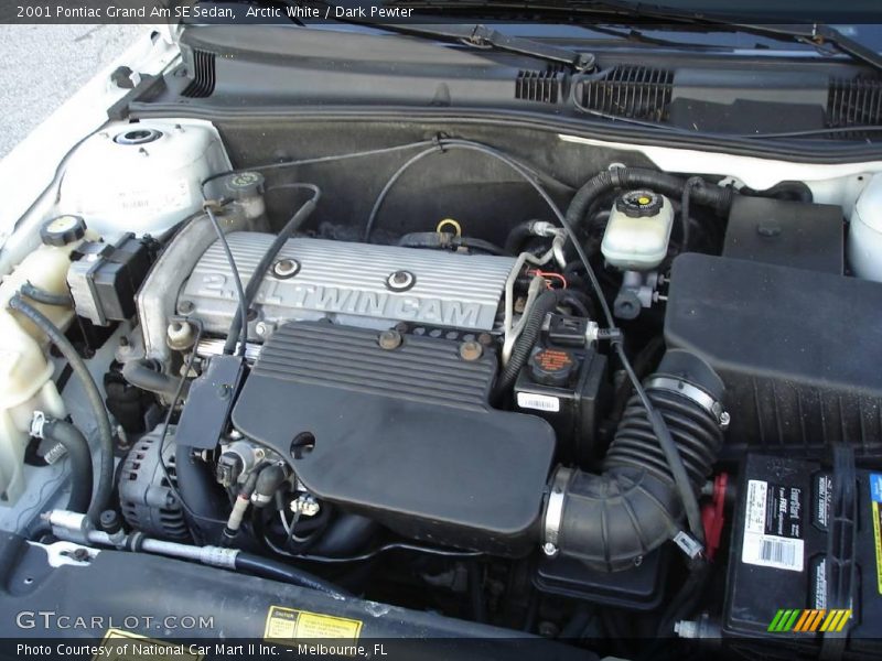 Arctic White / Dark Pewter 2001 Pontiac Grand Am SE Sedan