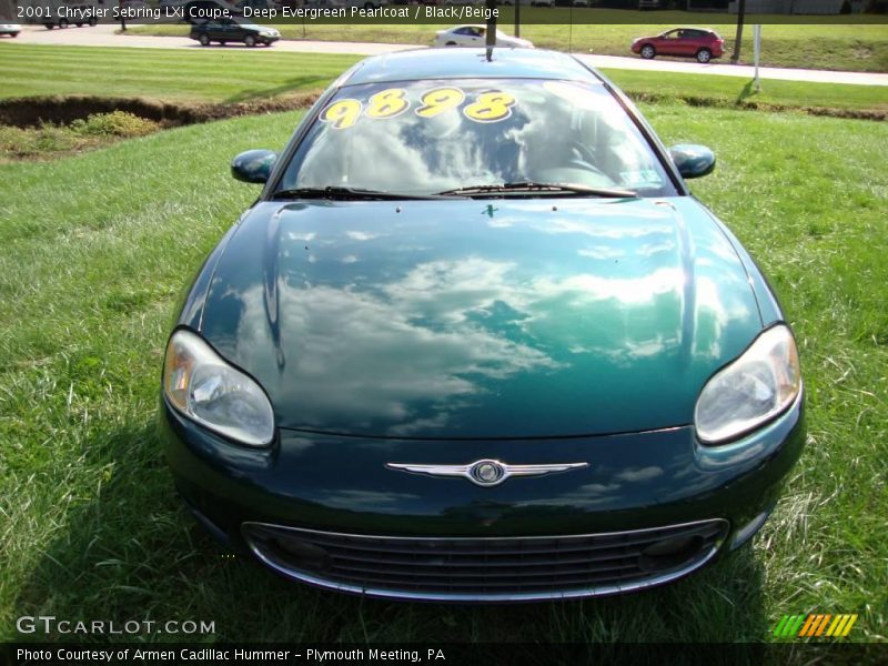 Deep Evergreen Pearlcoat / Black/Beige 2001 Chrysler Sebring LXi Coupe