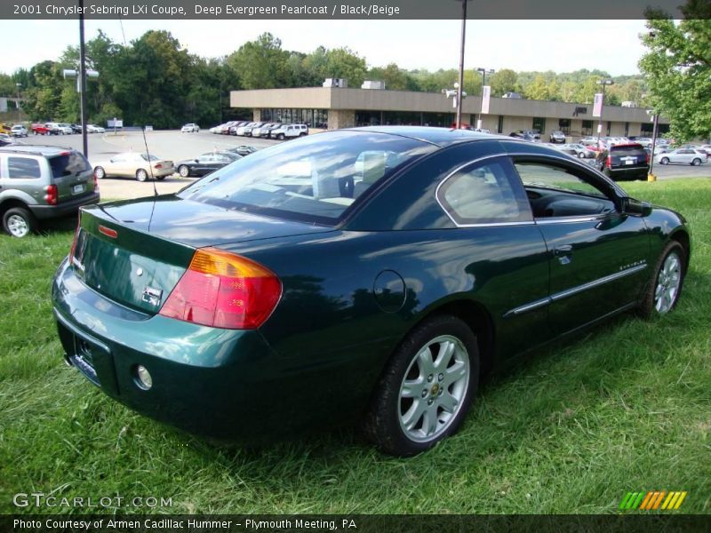 Deep Evergreen Pearlcoat / Black/Beige 2001 Chrysler Sebring LXi Coupe