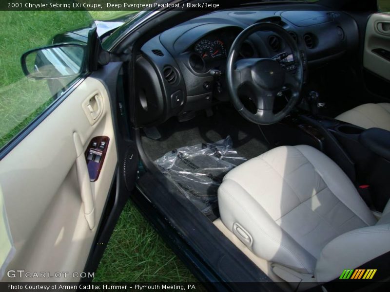 Deep Evergreen Pearlcoat / Black/Beige 2001 Chrysler Sebring LXi Coupe