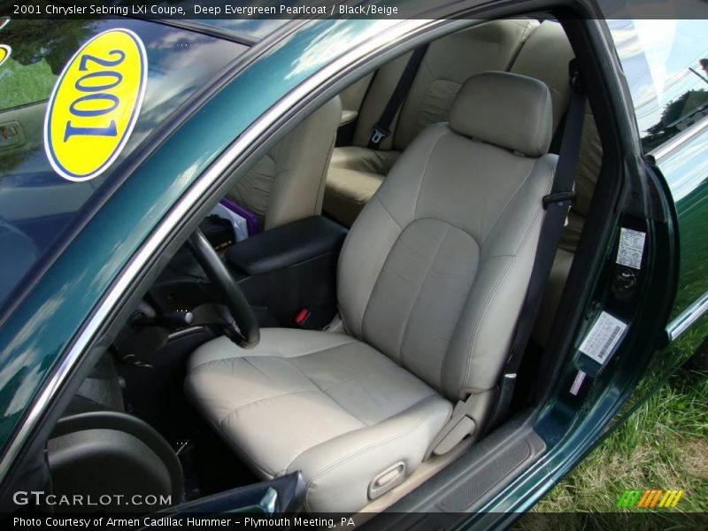 Deep Evergreen Pearlcoat / Black/Beige 2001 Chrysler Sebring LXi Coupe