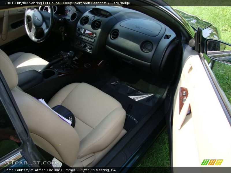 Deep Evergreen Pearlcoat / Black/Beige 2001 Chrysler Sebring LXi Coupe