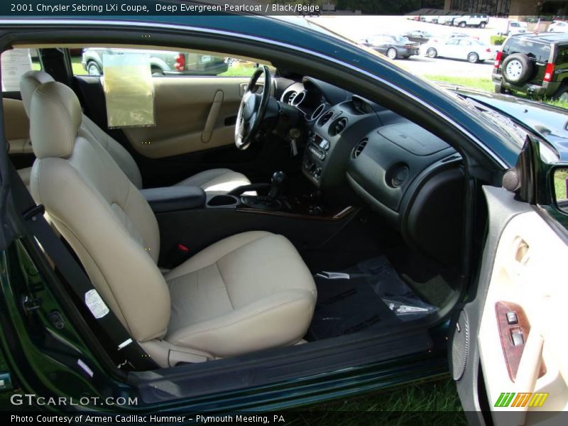 Deep Evergreen Pearlcoat / Black/Beige 2001 Chrysler Sebring LXi Coupe