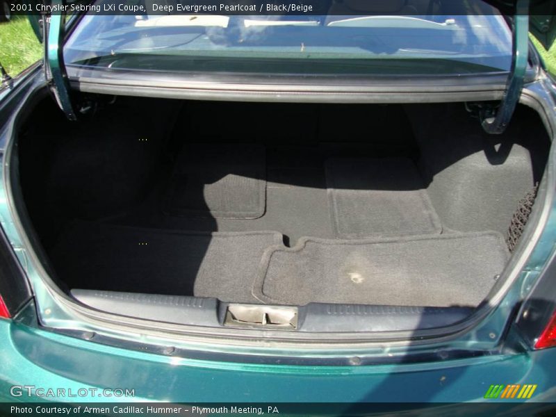 Deep Evergreen Pearlcoat / Black/Beige 2001 Chrysler Sebring LXi Coupe