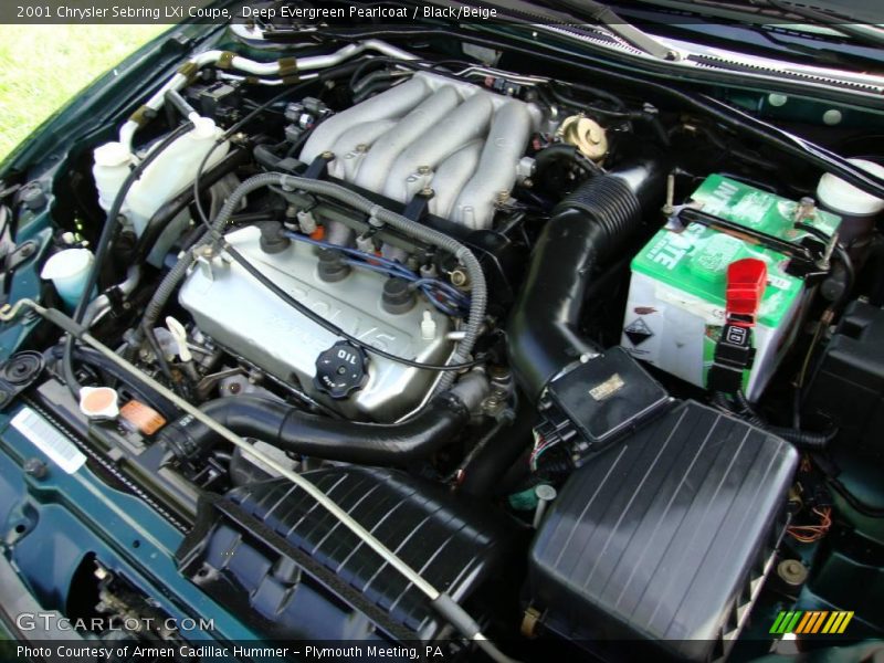 Deep Evergreen Pearlcoat / Black/Beige 2001 Chrysler Sebring LXi Coupe