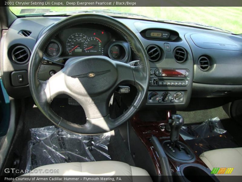 Deep Evergreen Pearlcoat / Black/Beige 2001 Chrysler Sebring LXi Coupe