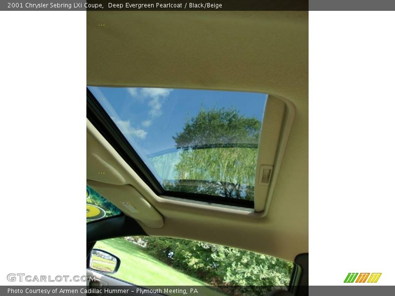 Deep Evergreen Pearlcoat / Black/Beige 2001 Chrysler Sebring LXi Coupe