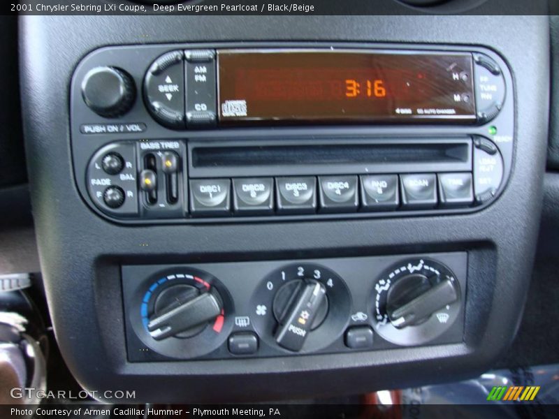 Deep Evergreen Pearlcoat / Black/Beige 2001 Chrysler Sebring LXi Coupe