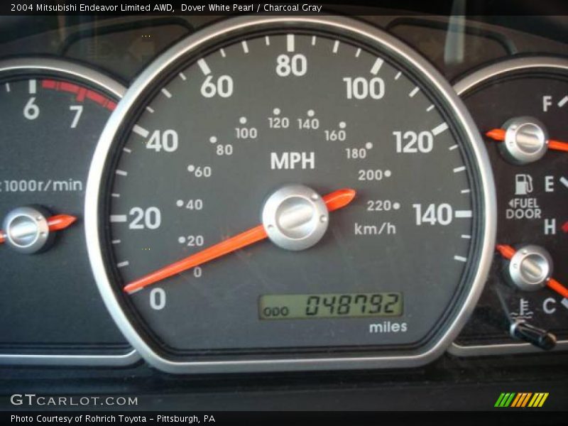 Dover White Pearl / Charcoal Gray 2004 Mitsubishi Endeavor Limited AWD