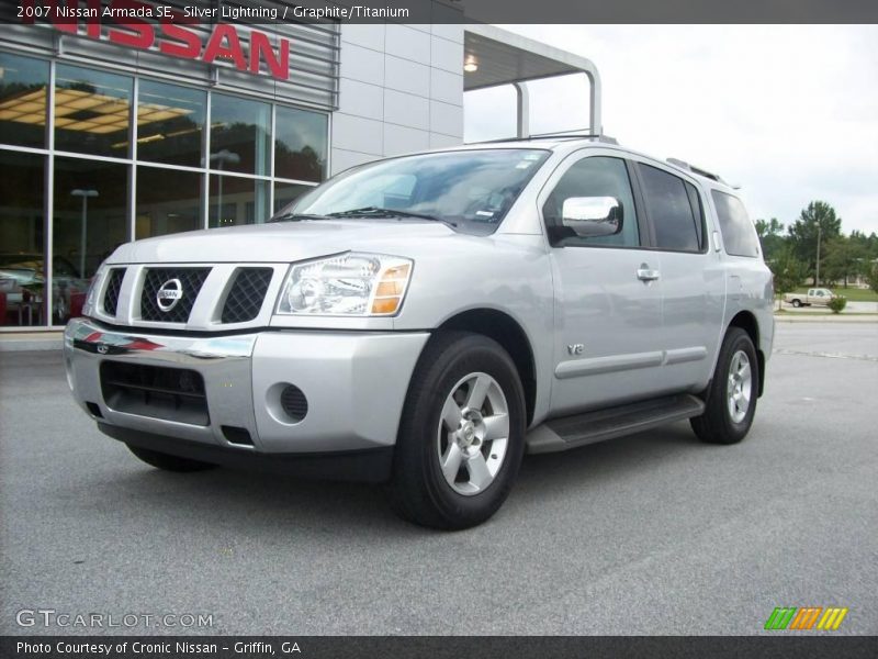 Silver Lightning / Graphite/Titanium 2007 Nissan Armada SE