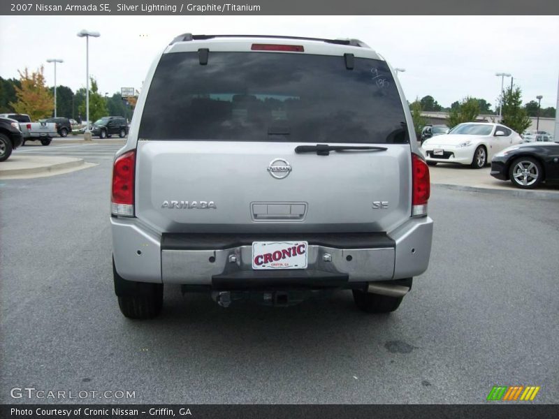 Silver Lightning / Graphite/Titanium 2007 Nissan Armada SE