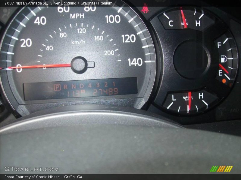 Silver Lightning / Graphite/Titanium 2007 Nissan Armada SE