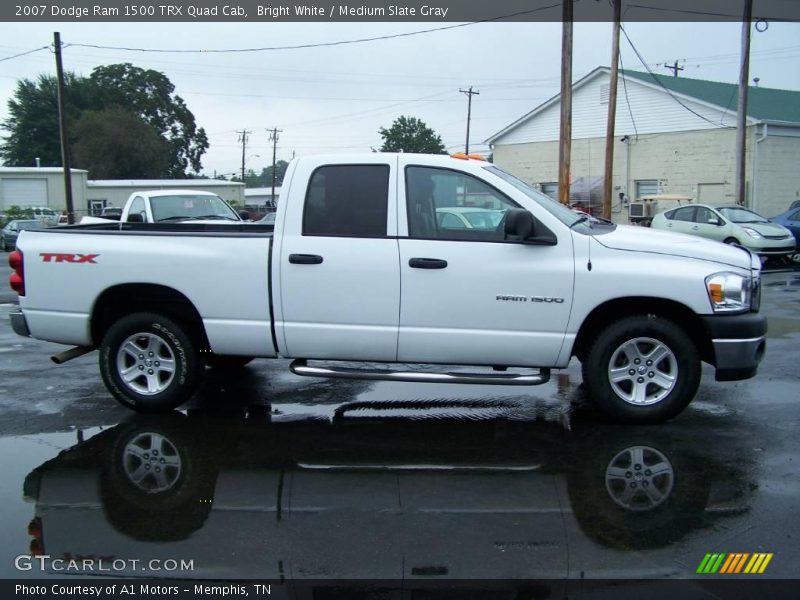 Bright White / Medium Slate Gray 2007 Dodge Ram 1500 TRX Quad Cab