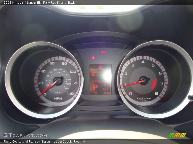Rally Red Pearl / Black 2008 Mitsubishi Lancer ES