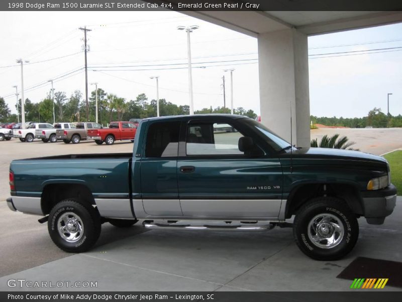 Emerald Green Pearl / Gray 1998 Dodge Ram 1500 Laramie SLT Extended Cab 4x4