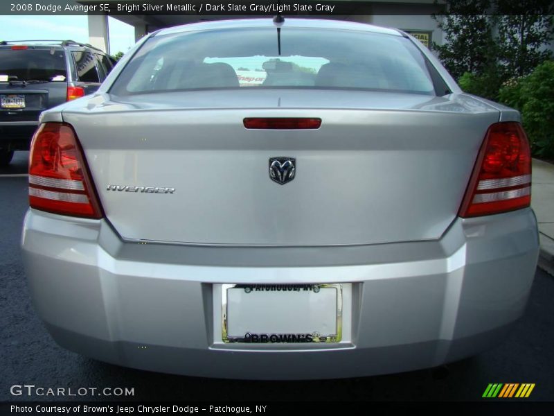 Bright Silver Metallic / Dark Slate Gray/Light Slate Gray 2008 Dodge Avenger SE