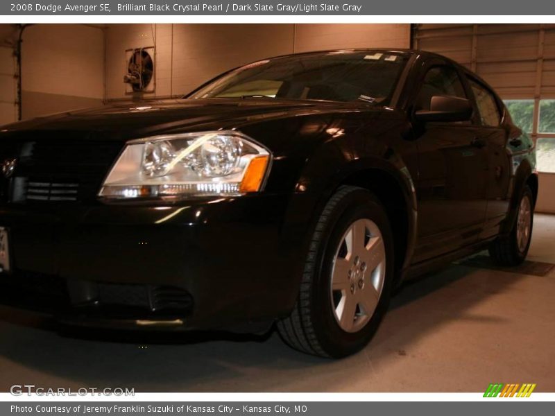 Brilliant Black Crystal Pearl / Dark Slate Gray/Light Slate Gray 2008 Dodge Avenger SE