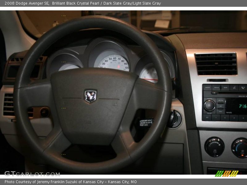 Brilliant Black Crystal Pearl / Dark Slate Gray/Light Slate Gray 2008 Dodge Avenger SE