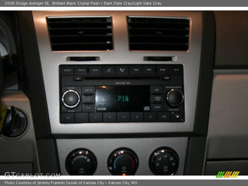 Brilliant Black Crystal Pearl / Dark Slate Gray/Light Slate Gray 2008 Dodge Avenger SE
