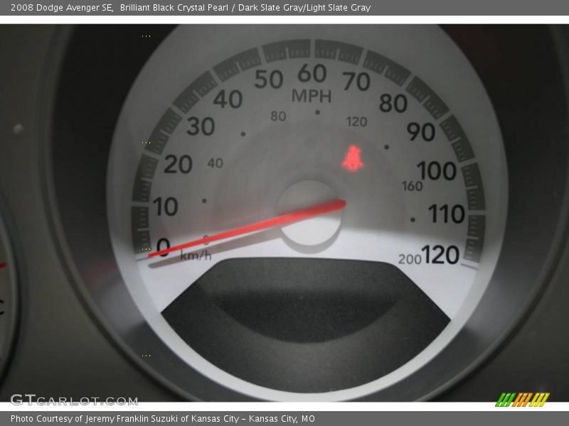 Brilliant Black Crystal Pearl / Dark Slate Gray/Light Slate Gray 2008 Dodge Avenger SE
