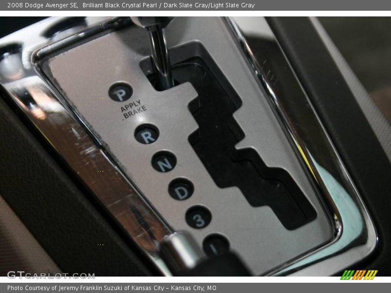 Brilliant Black Crystal Pearl / Dark Slate Gray/Light Slate Gray 2008 Dodge Avenger SE
