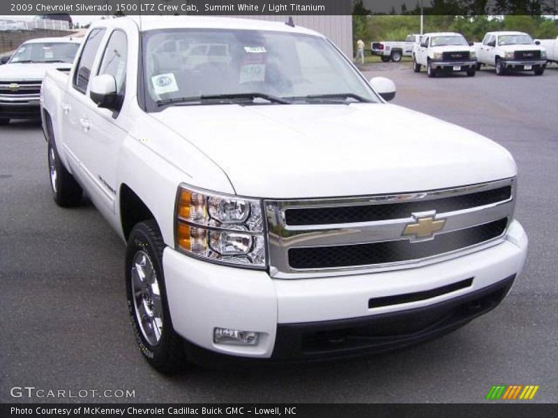 Summit White / Light Titanium 2009 Chevrolet Silverado 1500 LTZ Crew Cab