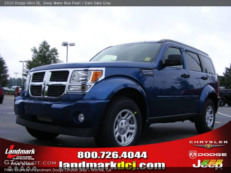 Deep Water Blue Pearl / Dark Slate Gray 2010 Dodge Nitro SE
