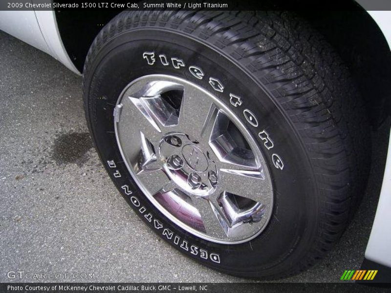 Summit White / Light Titanium 2009 Chevrolet Silverado 1500 LTZ Crew Cab