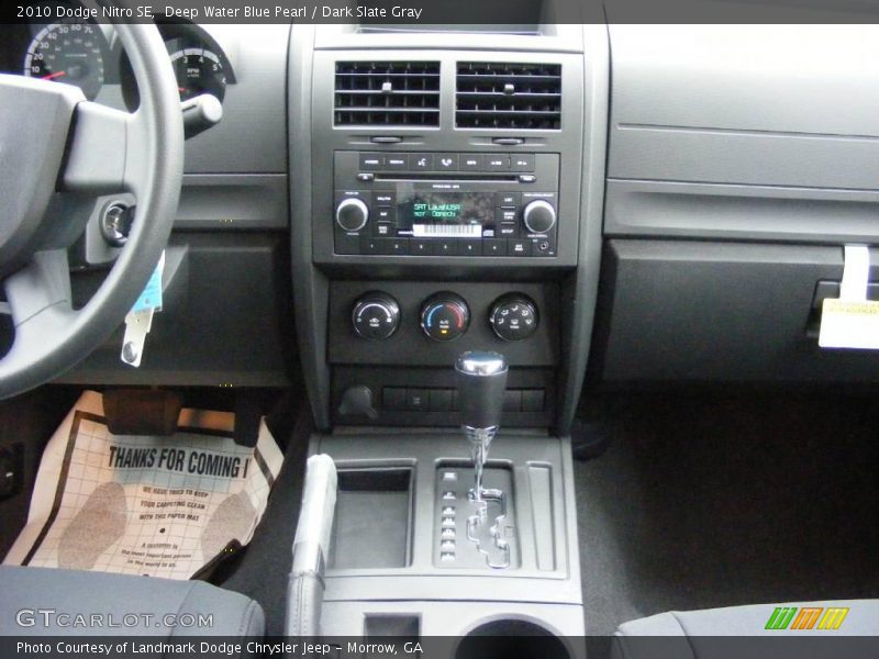 Deep Water Blue Pearl / Dark Slate Gray 2010 Dodge Nitro SE