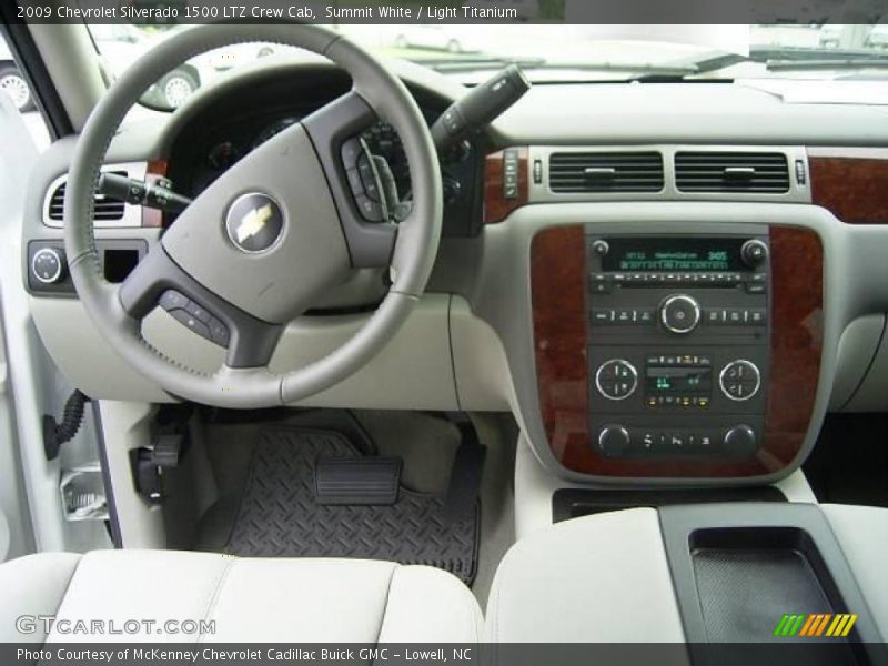 Summit White / Light Titanium 2009 Chevrolet Silverado 1500 LTZ Crew Cab