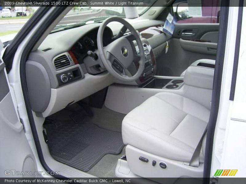 Summit White / Light Titanium 2009 Chevrolet Silverado 1500 LTZ Crew Cab