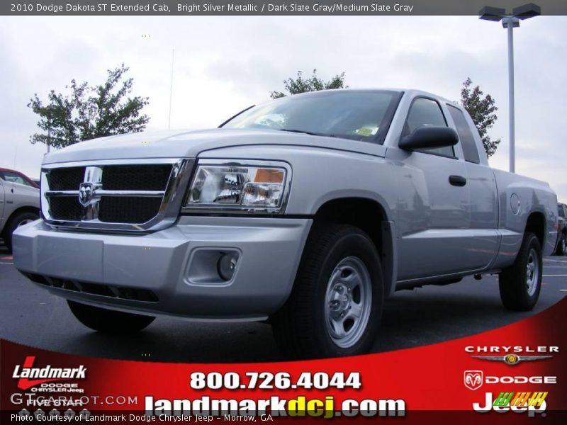 Bright Silver Metallic / Dark Slate Gray/Medium Slate Gray 2010 Dodge Dakota ST Extended Cab