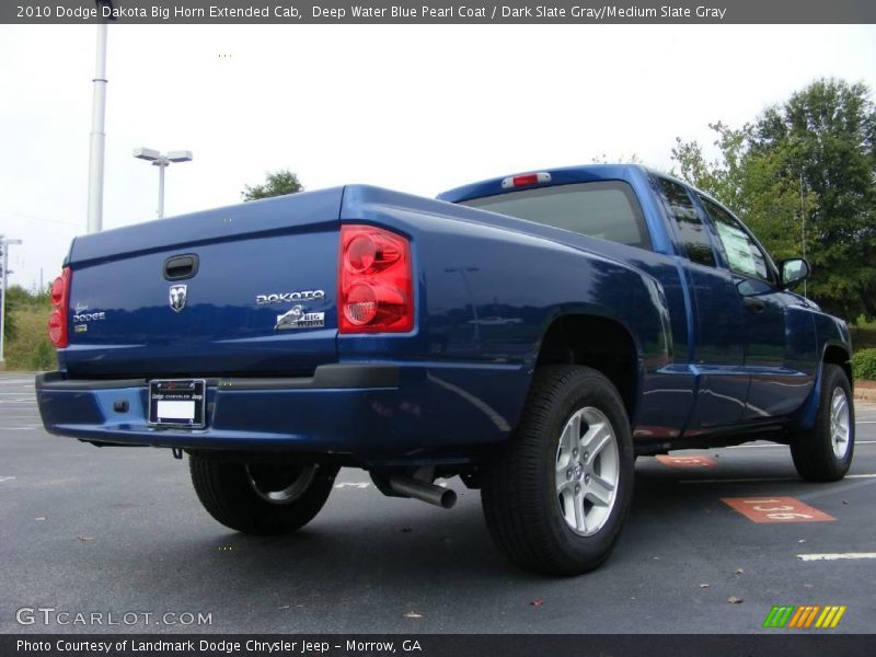 Deep Water Blue Pearl Coat / Dark Slate Gray/Medium Slate Gray 2010 Dodge Dakota Big Horn Extended Cab