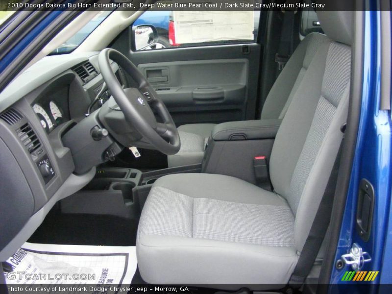 Deep Water Blue Pearl Coat / Dark Slate Gray/Medium Slate Gray 2010 Dodge Dakota Big Horn Extended Cab