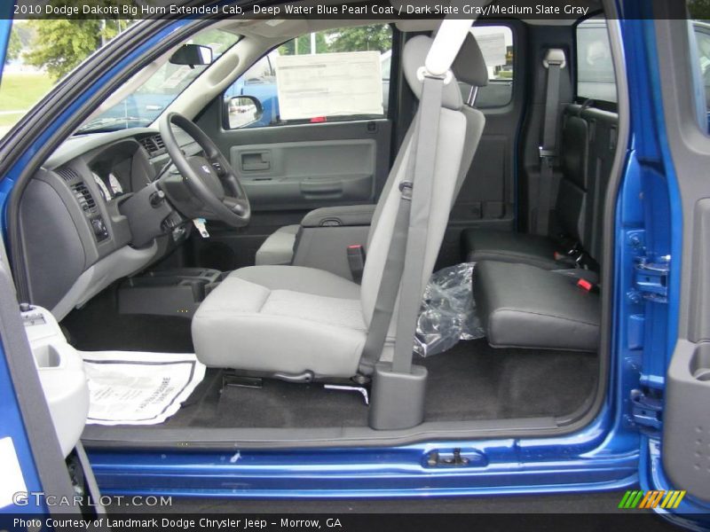 Deep Water Blue Pearl Coat / Dark Slate Gray/Medium Slate Gray 2010 Dodge Dakota Big Horn Extended Cab