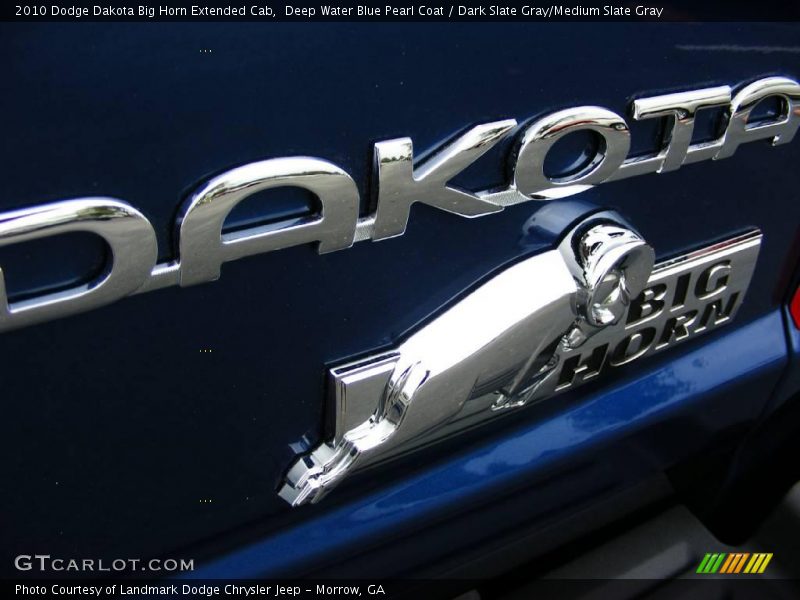 Deep Water Blue Pearl Coat / Dark Slate Gray/Medium Slate Gray 2010 Dodge Dakota Big Horn Extended Cab