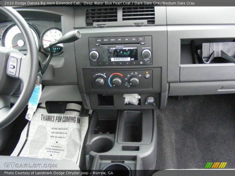 Deep Water Blue Pearl Coat / Dark Slate Gray/Medium Slate Gray 2010 Dodge Dakota Big Horn Extended Cab