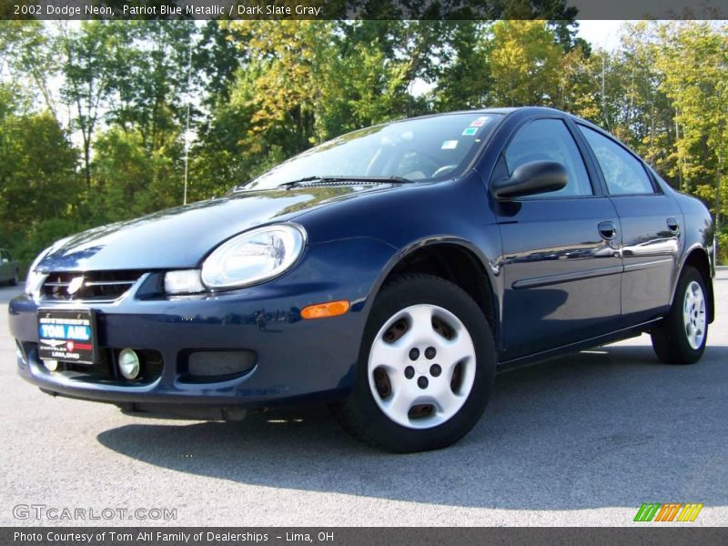 Patriot Blue Metallic / Dark Slate Gray 2002 Dodge Neon