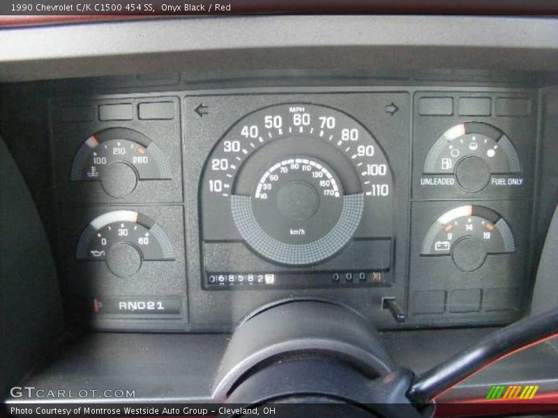 Onyx Black / Red 1990 Chevrolet C/K C1500 454 SS