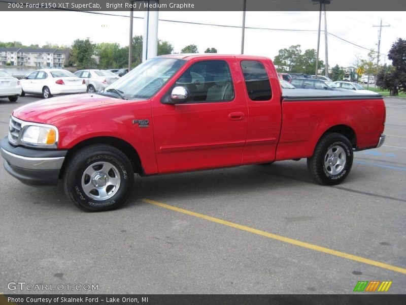 Bright Red / Medium Graphite 2002 Ford F150 XLT SuperCab