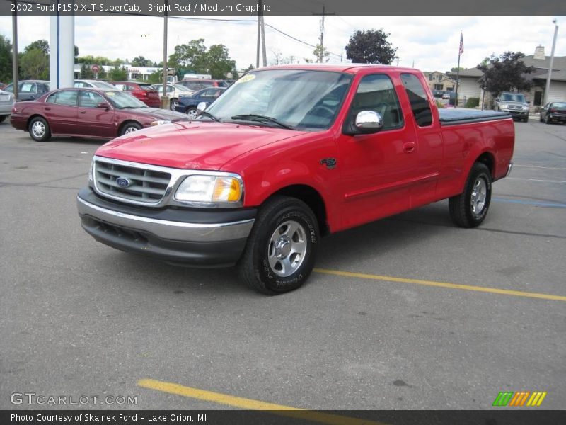Bright Red / Medium Graphite 2002 Ford F150 XLT SuperCab