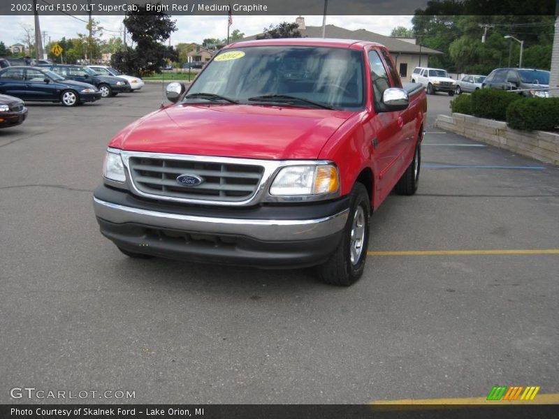 Bright Red / Medium Graphite 2002 Ford F150 XLT SuperCab
