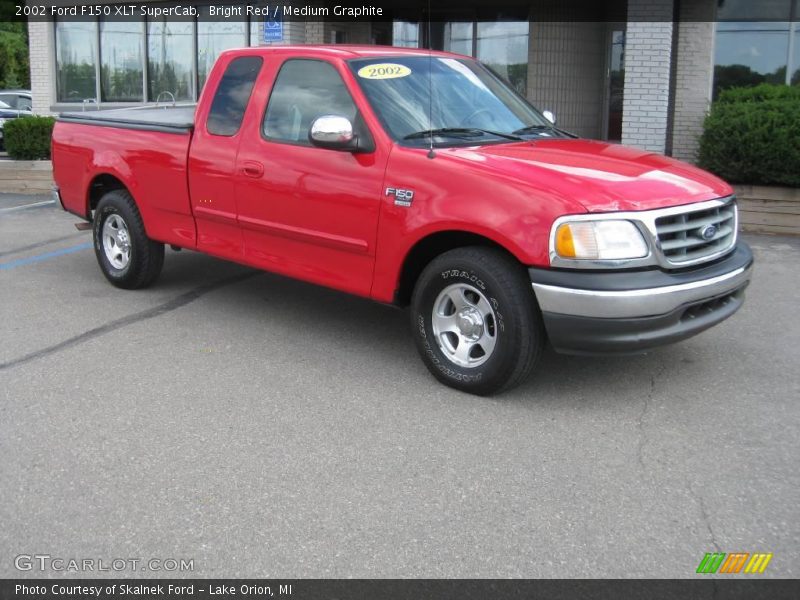 Bright Red / Medium Graphite 2002 Ford F150 XLT SuperCab