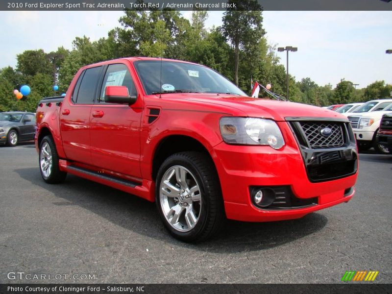 Torch Red / Adrenalin Charcoal Black 2010 Ford Explorer Sport Trac Adrenalin